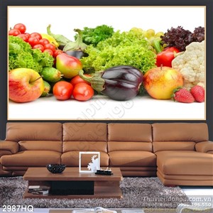 Tranh rau củ quả trang trí bếp