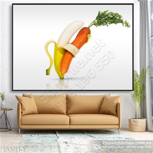 Tranh chuối và cà ruối trang trí