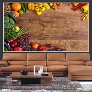 Tranh rau củ quả trang trí bếp