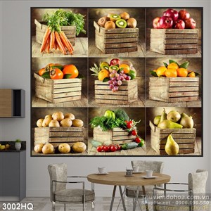 Tranh rau củ quả trang trí nghệ thuật