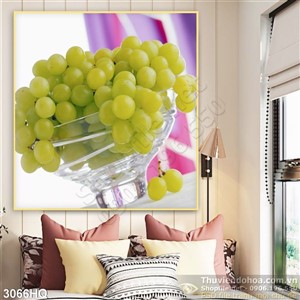 Tranh quả nho xanh