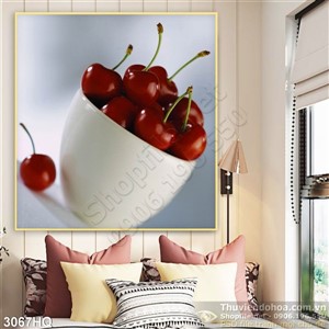 Tranh quả cherry