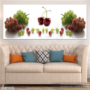 Tranh nho và cherry