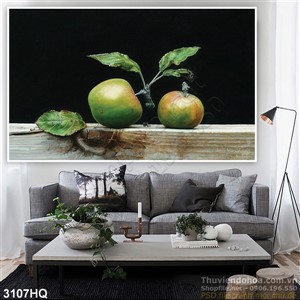 Tranh quả táo sơn dầu