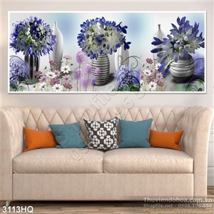 Tranh bình hoa trang trí đẹp