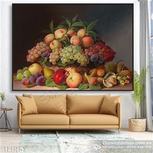 Tranh hoa quả sơn dầu