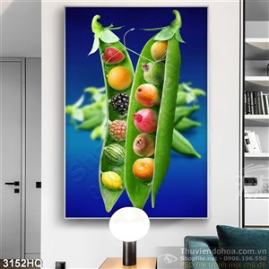 Tranh hoa quả làm nước ép