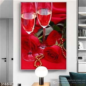 Tranh hoa hồng Valentine