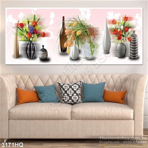 Tranh bình hoa nghệ thuật trang trí