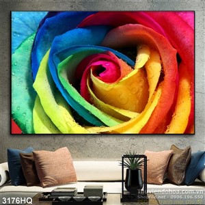 Tranh hoa hồng 7 màu