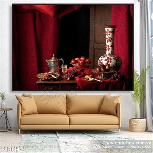 Tranh hoa quả sơn dầu