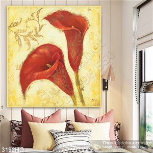 Tranh sơn dầu hoa vân môn