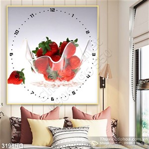 Tranh đồng hồ quả dâu