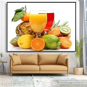 Tranh các loại nước ép trái cây