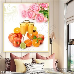 Tranh nước ép trái cây