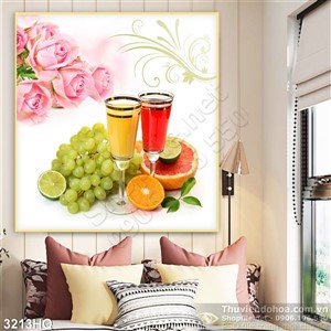 Tranh nước ép hoa quả