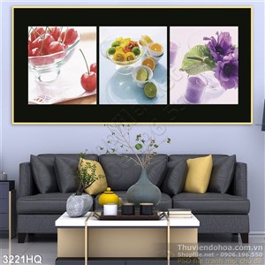 Tranh trái cây ép lấy nước