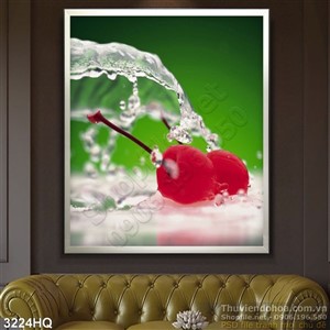 Tranh quả cherry