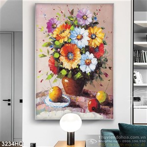 Tranh Bình hoa trang trí