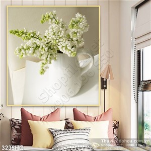 Tranh hoa lá treo tường phòng khách