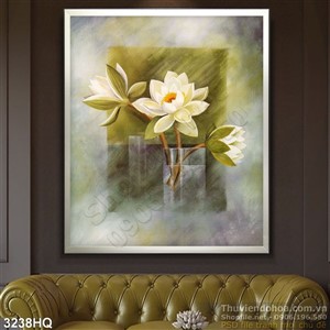 Tranh hoa trang trí dán tường