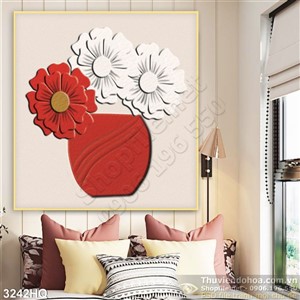 Tranh hoa 3D trang trí đẹp