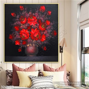 Tranh bình hoa trang trí treo tường đẹp