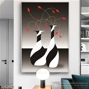 Tranh bình hoa nghệ thuật hiện đại