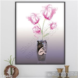 Tranh bình hoa nghệ thuật treo tường