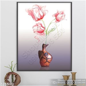 Tranh bình hoa trang trí treo tường