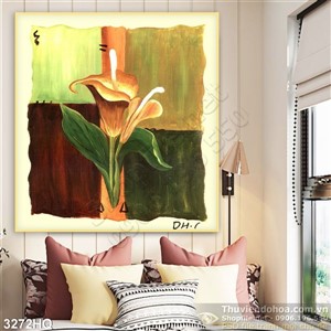 Tranh sơn dầu hoa Vân Môn