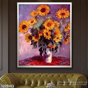 Tranh hoa hướng dương sơn dầu