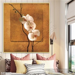 Tranh hoa lan bằng sơn dầu