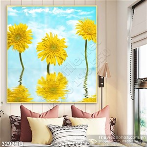 Tranh đồng tiền trang trí phòng khách