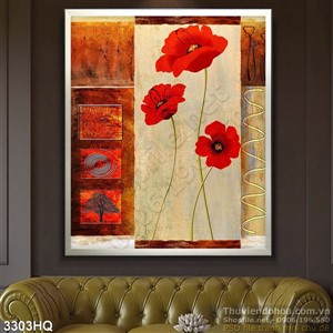 Tranh hoa Mỹ Nhân trang trí treo tường