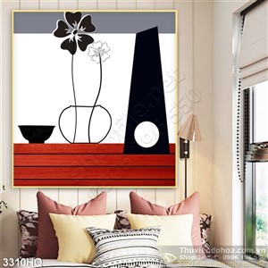 Tranh hoa lá nghệ thuật hiện đại