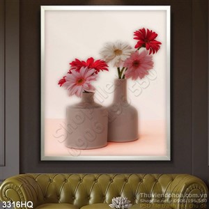 Tranh bình hoa đồng tiền