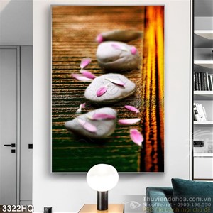 Tranh hoa lá trang trí Spa