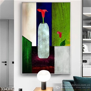 Tranh hoa lá hiện đại treo tường