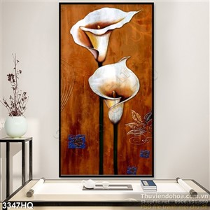 Tranh hoa Vân môn treo tường phòng khách