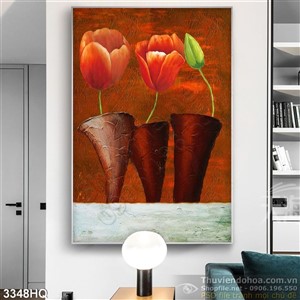 Tranh hoa tulip trang trí treo tường