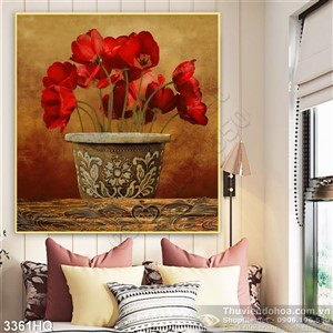 Tranh hoa Mỹ Nhân đẹp độc đáo