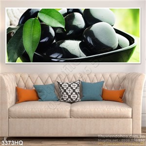 Tranh hoa lá nghệ thuật trang trí Spa
