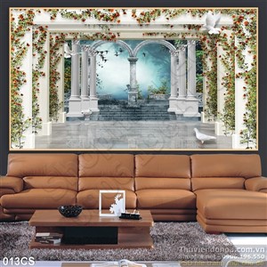 Tranh cửa sổ kiến trúc cổ