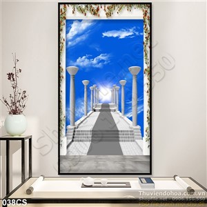 Tranh cửa sổ trang trí đẹp