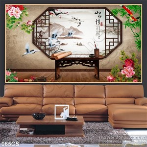 Tranh cửa sổ phong thủy đẹp độc đáo