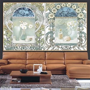 Tranh cửa sổ trang trí phòng khách