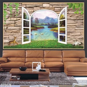 Tranh cửa sổ nghệ thuật đẹp