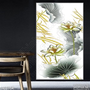 Hoa sen đẹp in kính Hoa sen đẹp in kính