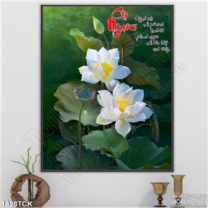 Tranh in hoa sen cội nguồn Tranh in hoa sen cội nguồn